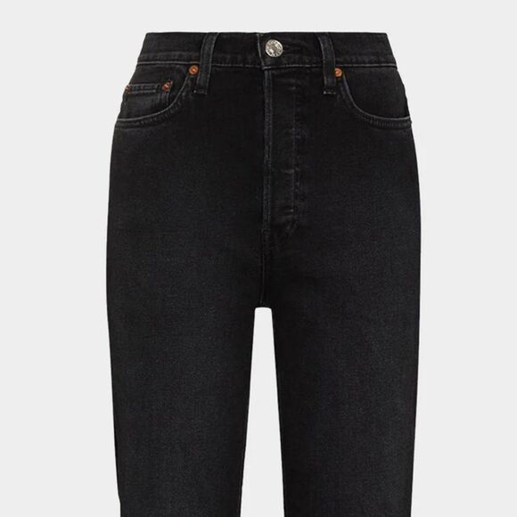 RE/DONE 70s Stove Pipe Jeans in Washed Noir, 27 - Picture 3 of 9